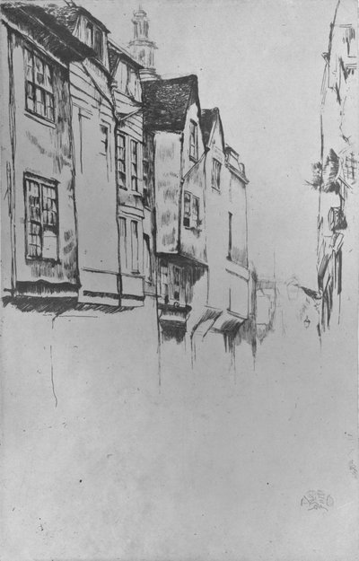 Wych Street, 1877 by James Abbott McNeill Whistler