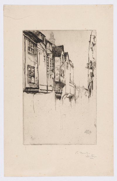Wych Street, London by James Abbott McNeill Whistler