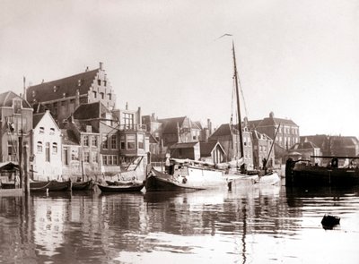 Canal Boats, Dordrecht, Netherlands, 1898 by James Batkin