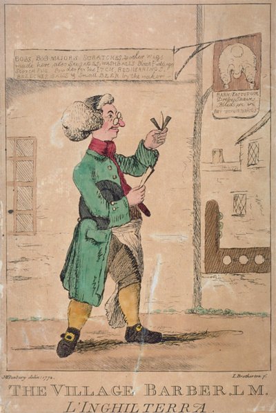 The Village Barber, 1772 by James Bretherton