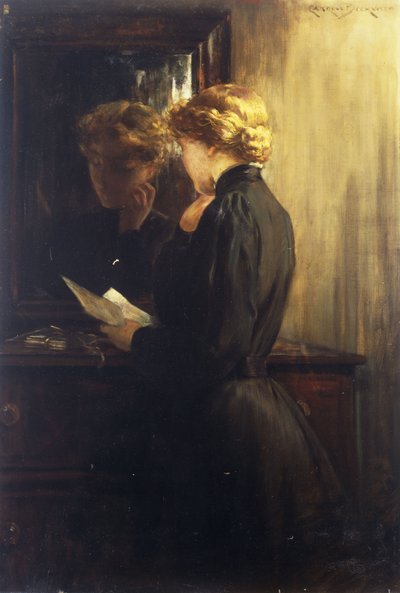 The Letter, 1910 by James Carroll Beckwith