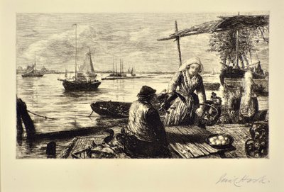 A Market Boat, Holland by James Clarke Hook
