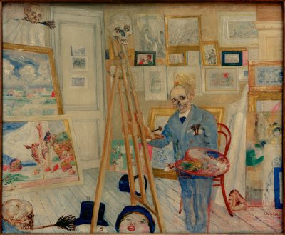The Skeleton Painter by James Sidney Ensor