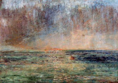 Large seascape (Sunset) by James Ensor