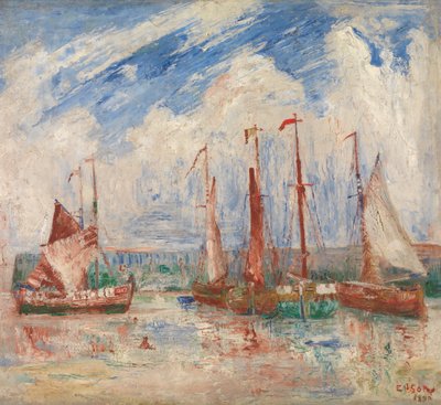 Ostend Harbour, c.1900-04 by James Ensor