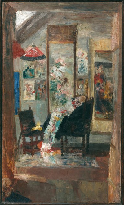 Skeleton Looking at Chinoiseries by James Ensor