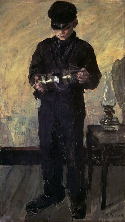 The Lamp-boy (The Lamplighter) by James Ensor