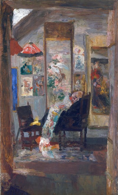 Skeleton with chinoiseries around by James Ensor
