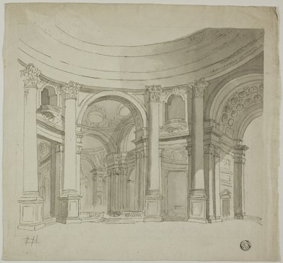Interior of Domed Church by James Gandon