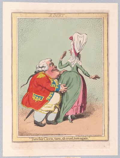 A Duet, pub. 1792 by James Gillray