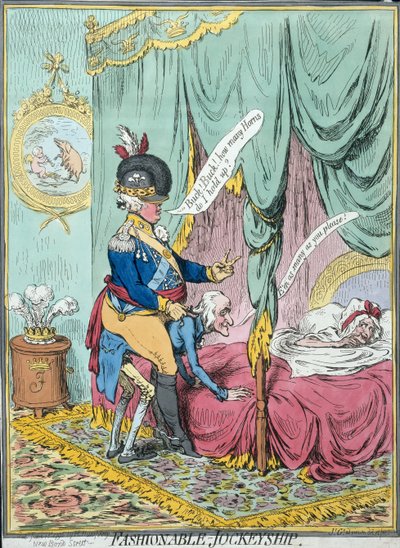 Fashionable Jockeyship, Published by Hannah Humphrey by James Gillray