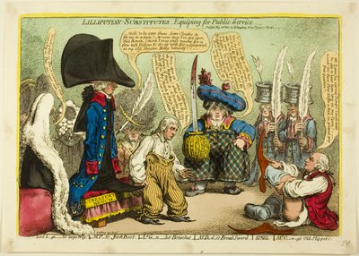 Lilliputian-Substitutes, Equipping for Public Service by James Gillray