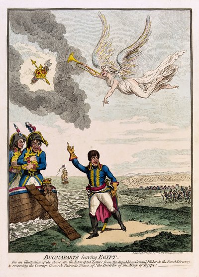Napoleon Bonaparte (1769-1821) leaving Egypt by James Gillray