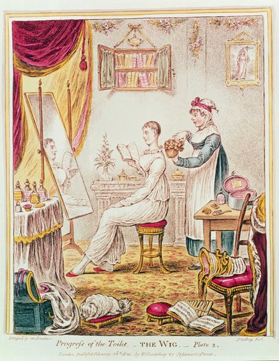 Progress of the Toilet: The Wig by James Gillray