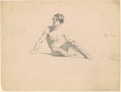 Seated Male Nude by James Goodwyn Clonney