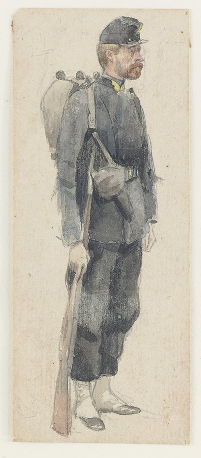 A Soldier Carrying a Rifle by James Jacques Joseph Tissot