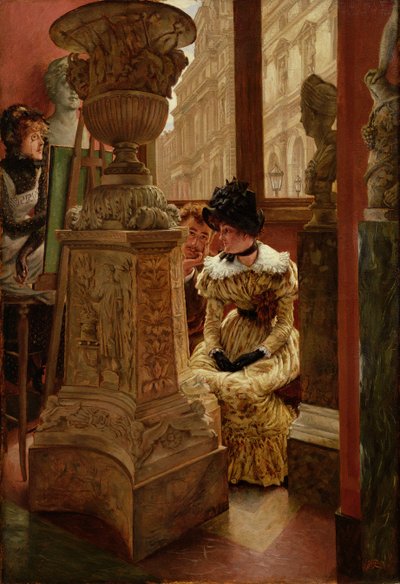 In The Louvre by James Jacques Joseph Tissot