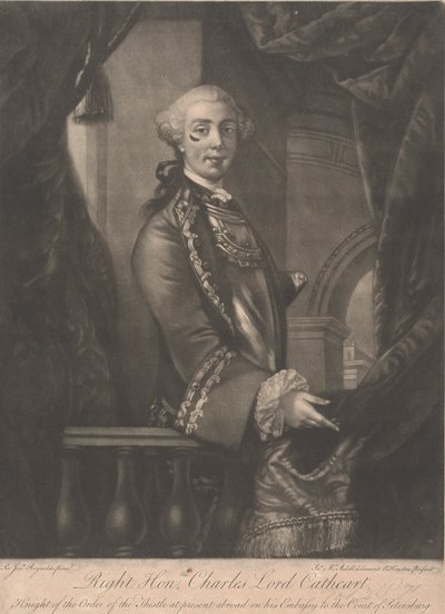 Lieutenant-General Charles Schaw Cathart, 9th Earl Cathcart by James McArdell