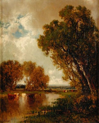 Cows in Landscape by James McDougal Hart