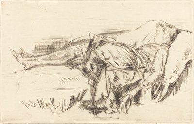 A Child on a Couch, No.2 by James Abbott McNeill Whistler