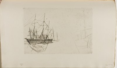A Sketch of Shipping by James Abbott McNeill Whistler