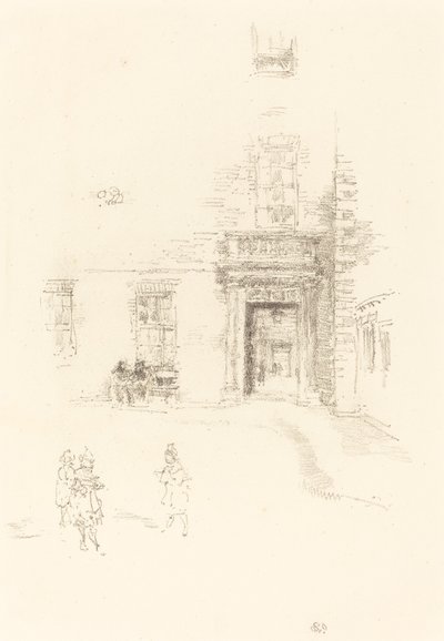Courtyard, Chelsea Hospital by James Abbott McNeill Whistler