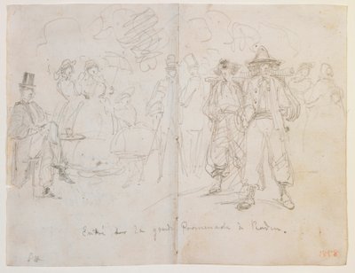 Entrance on the Grand Promenade at Baden by James Abbott McNeill Whistler