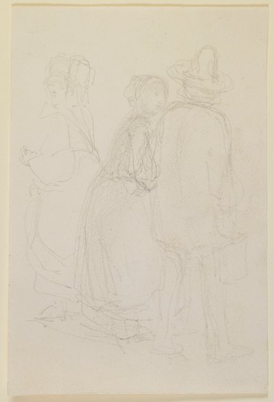 Group of Three Standing Figures by James Abbott McNeill Whistler