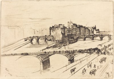 Île de la Cité, Paris by James Abbott McNeill Whistler