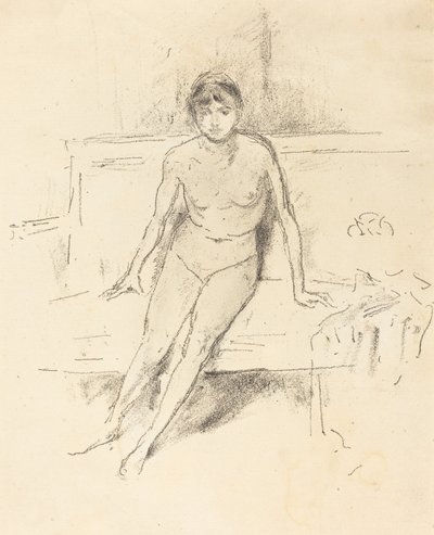 Nude Model on an Empire Sofa by James Abbott McNeill Whistler