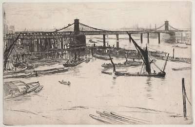 Old Hungerford Bridge by James McNeill Whistler