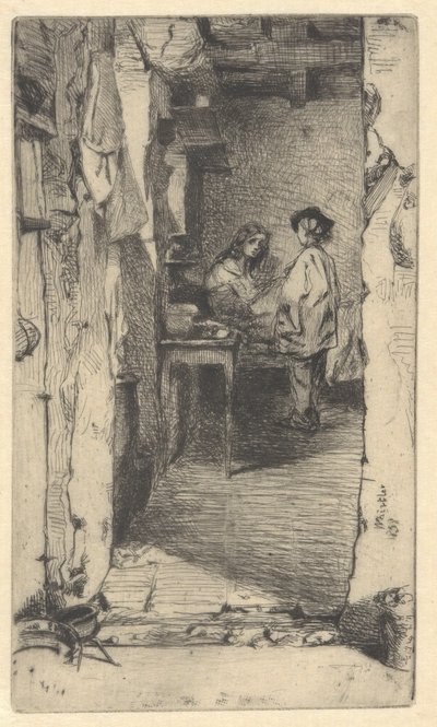 Rag Pickers, Quartier Mouffetard, Paris by James Abbott McNeill Whistler