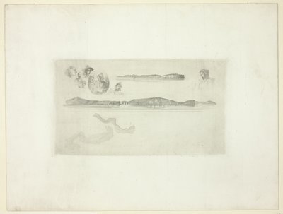 Sketches on the Coast Survey Plate by James Abbott McNeill Whistler