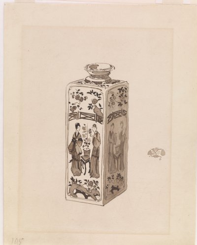 Square Canister with Long Neck by James Abbott McNeill Whistler