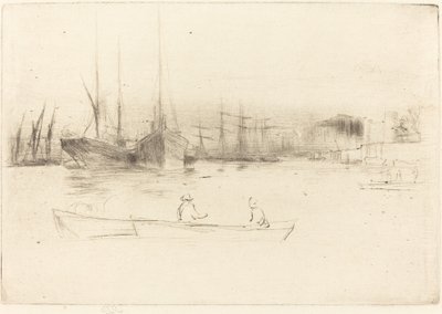 Steamboats off the Tower by James Abbott McNeill Whistler