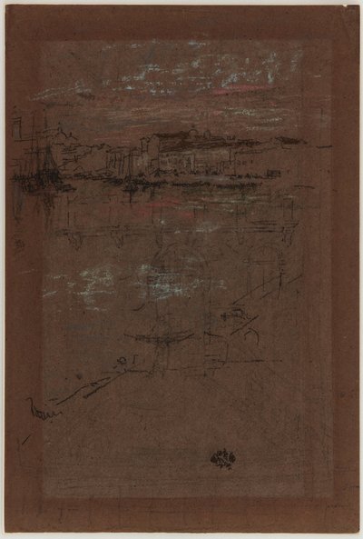 Sunset, in Red and Brown by James Abbott McNeill Whistler