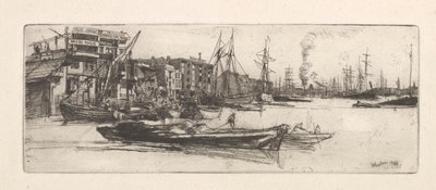 Thames Warehouses by James Abbott McNeill Whistler