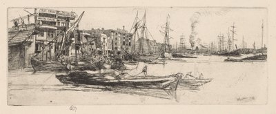 Thames Warehouses by James Abbott McNeill Whistler