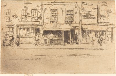 The Fish-Shop, Busy Chelsea by James Abbott McNeill Whistler
