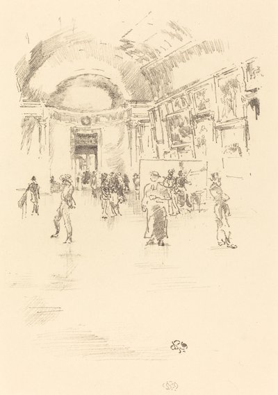 The Long Gallery, Louvre by James Abbott McNeill Whistler