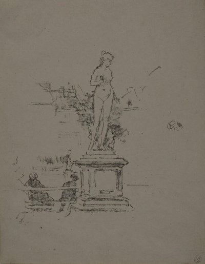 The Statue, Luxembourg Gardens by James Abbott McNeill Whistler