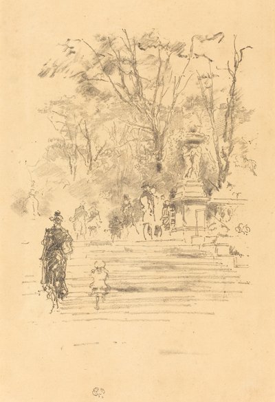 The Steps, Luxembourg by James Abbott McNeill Whistler