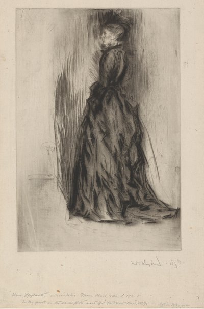 The Velvet Dress (Mrs. Leyland) by James Abbott McNeill Whistler