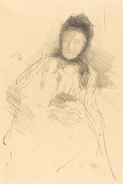 Unfinished Sketch of Lady Haden by James Abbott McNeill Whistler