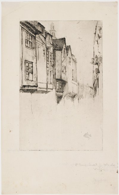 Wych Street, London by James Abbott McNeill Whistler