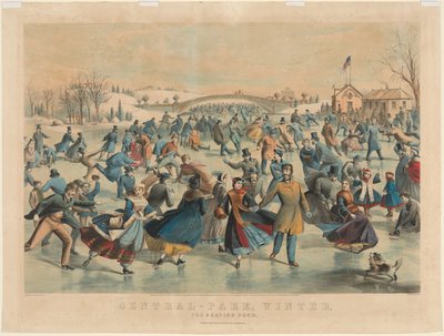 Central Park, Winter: The Skating Pond by James Merritt Ives