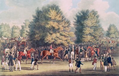 Epsom, Saddling in the Warren by James Pollard
