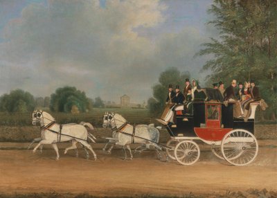 The London-Faringdon Coach passing Buckland House, Berkshire by James Pollard