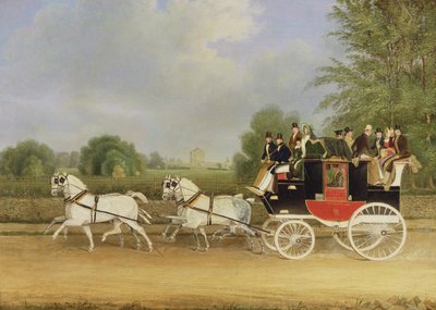 The London-Farringdon Coach Passing Buckland House, Berkshire by James Pollard