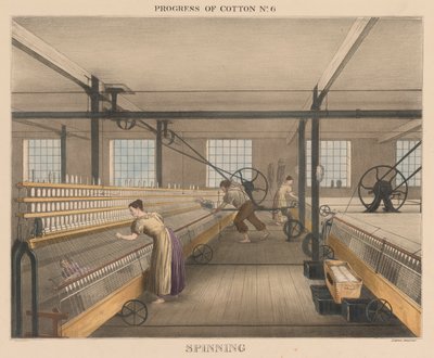 Progress of Cotton, #6: Spinning by James Richard Barfoot